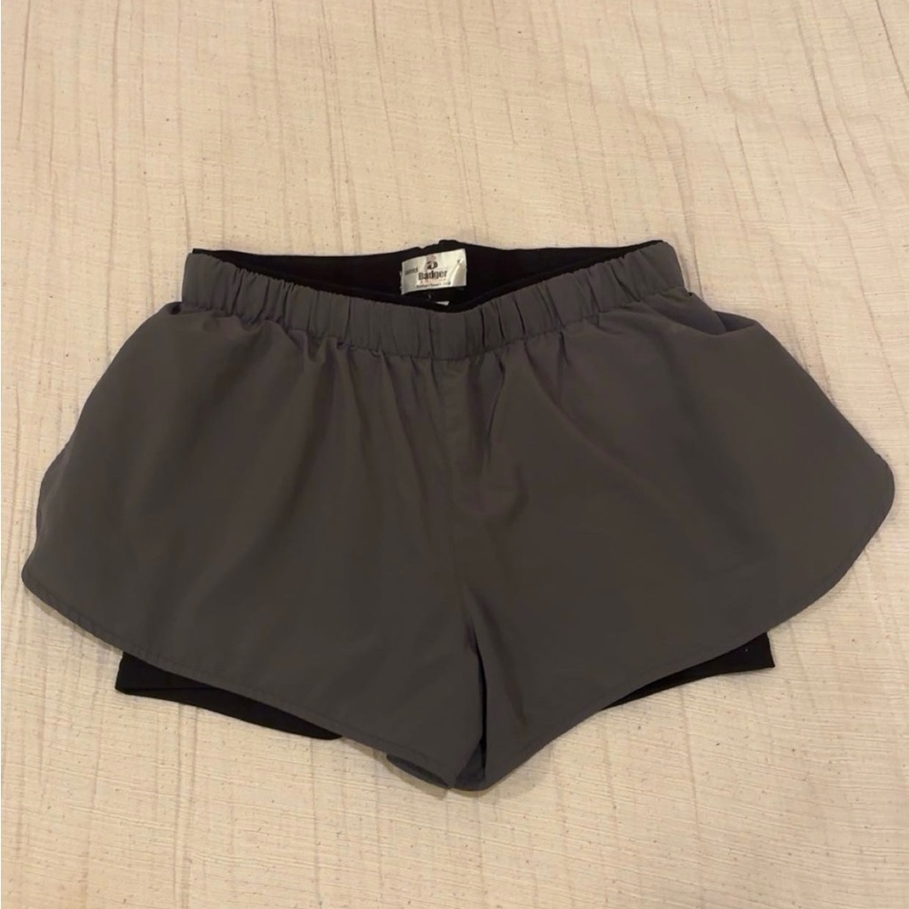 Women’s Gray Layered Athletic Shorts